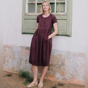 Not Perfect Linen Mama Dress Sz M